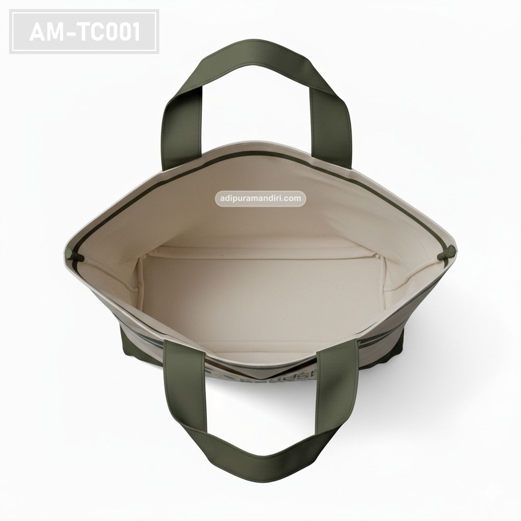 Eco Olive Green Canvas Tote Bag