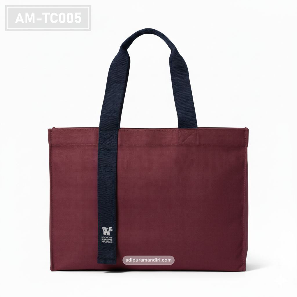 Maroon Corporate Canvas Tote Bag