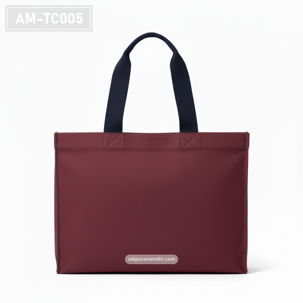 Maroon Corporate Canvas Tote Bag