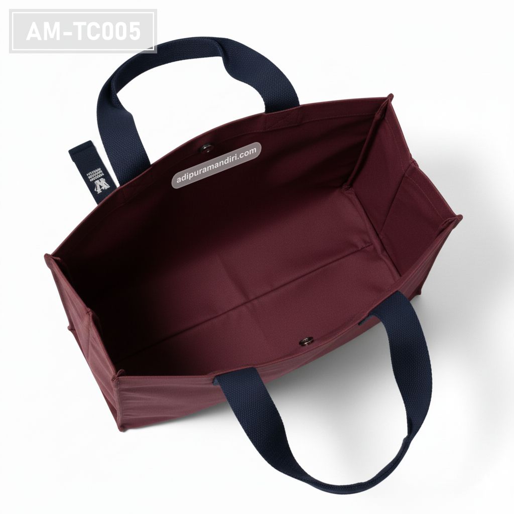 Maroon Corporate Canvas Tote Bag