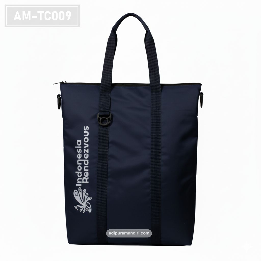 Navy Nylon Corporate Tote Bag