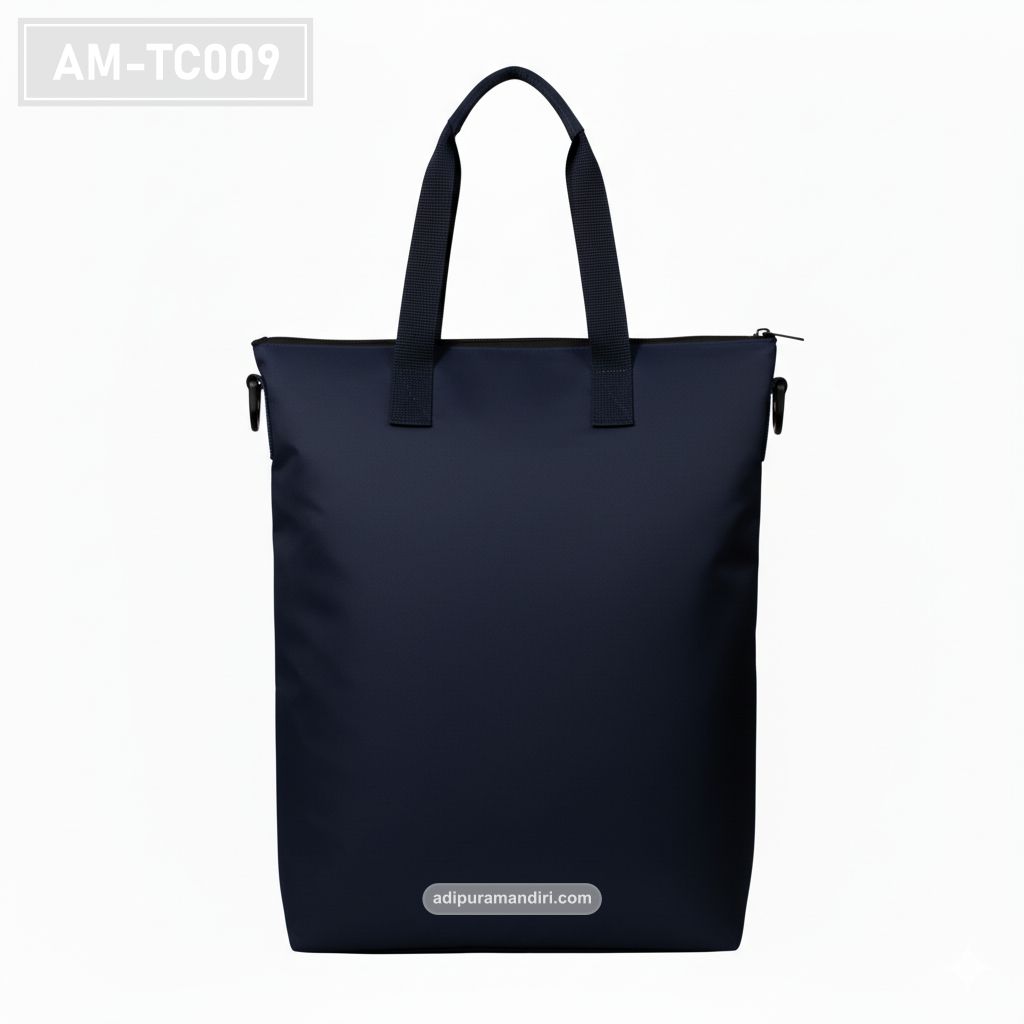 Navy Nylon Corporate Tote Bag