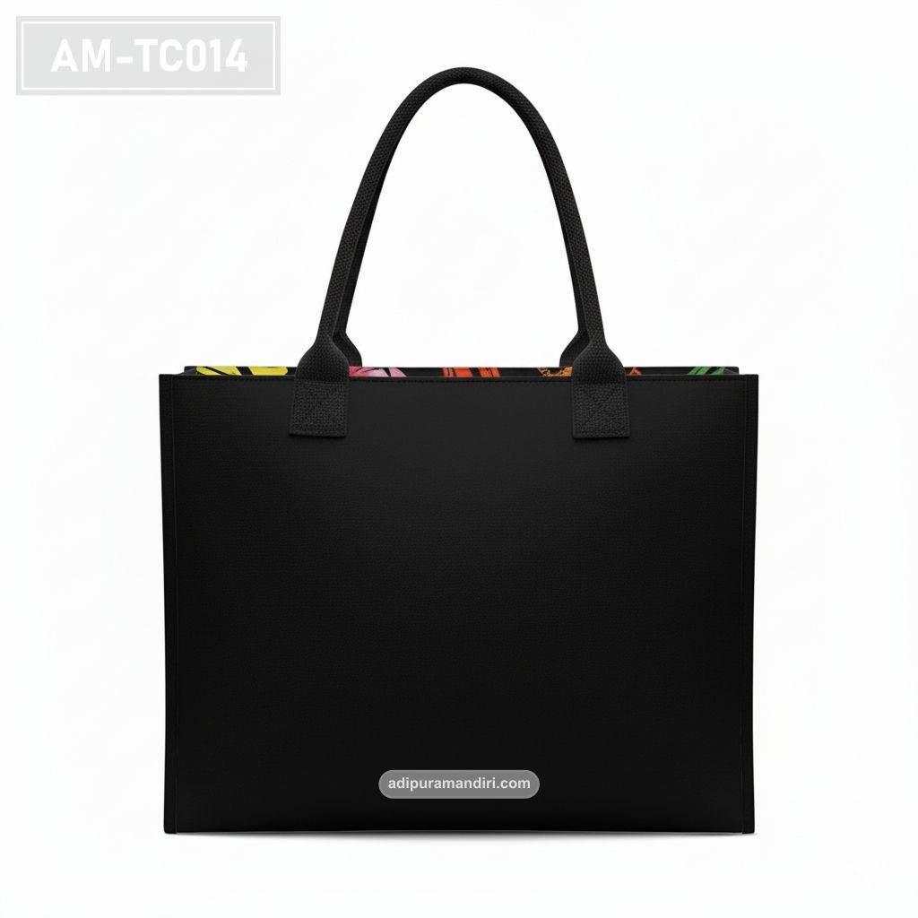 Tropical Floral Canvas Tote Bag