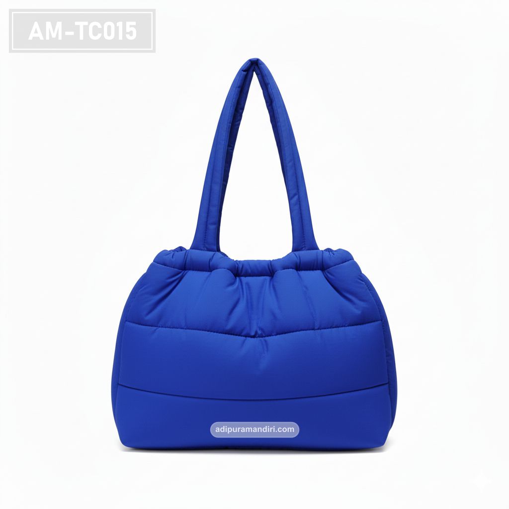 Royal Blue Puffer Tote Bag