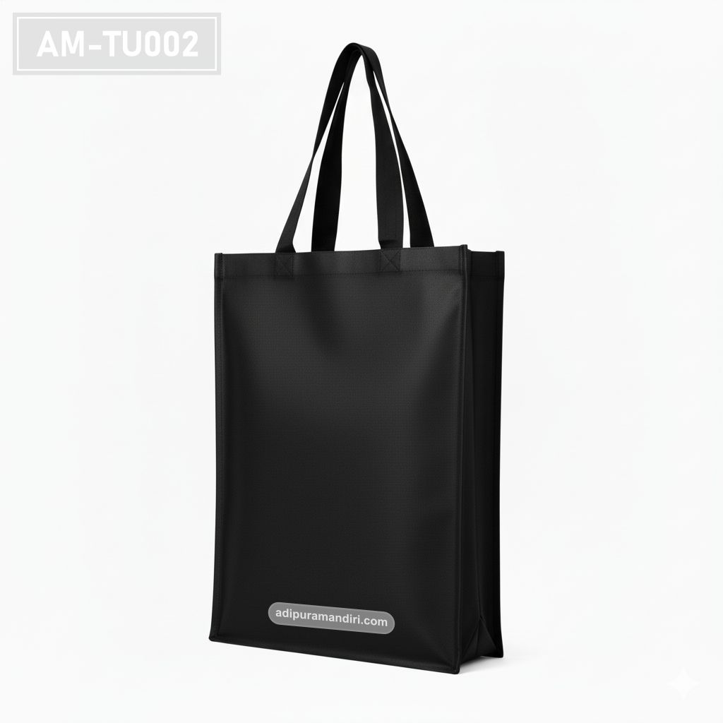 Black Spunbond Tote Bag with Full Colour Print