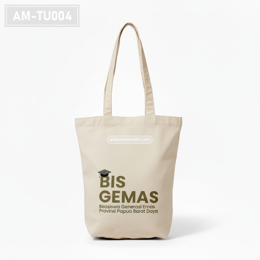 Natural Cream Spunbond Tote Bag with Custom Print