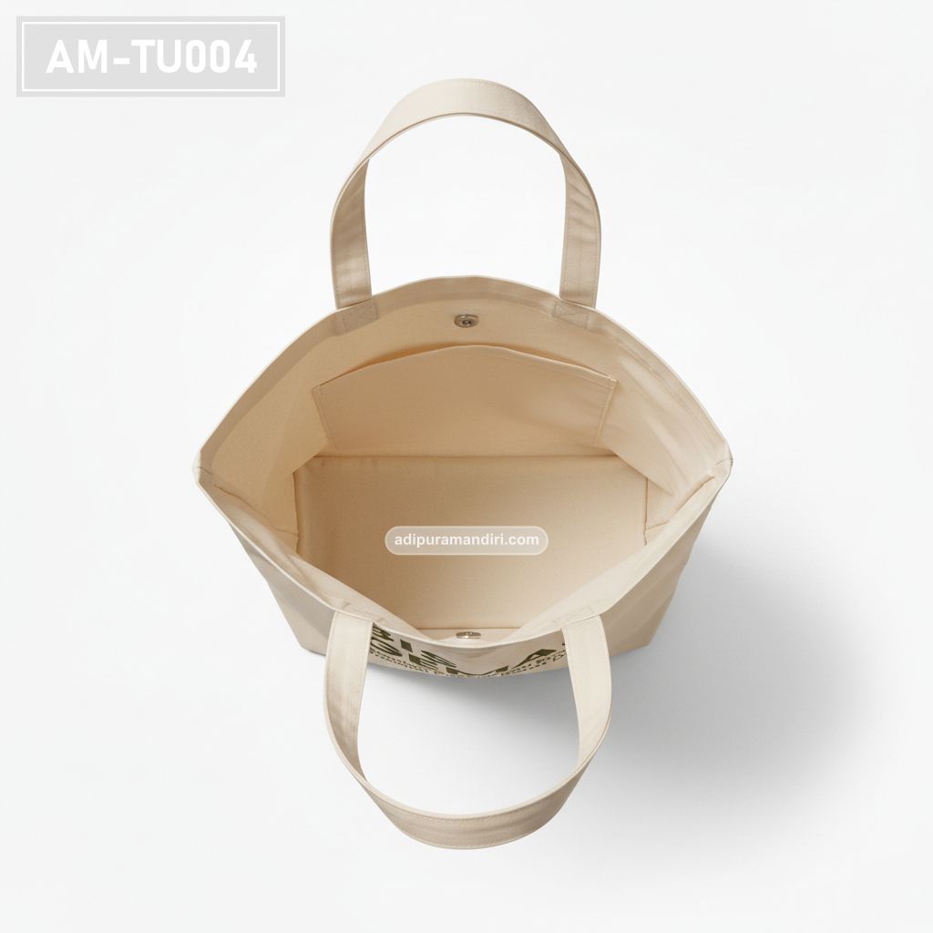 Natural Cream Spunbond Tote Bag with Custom Print