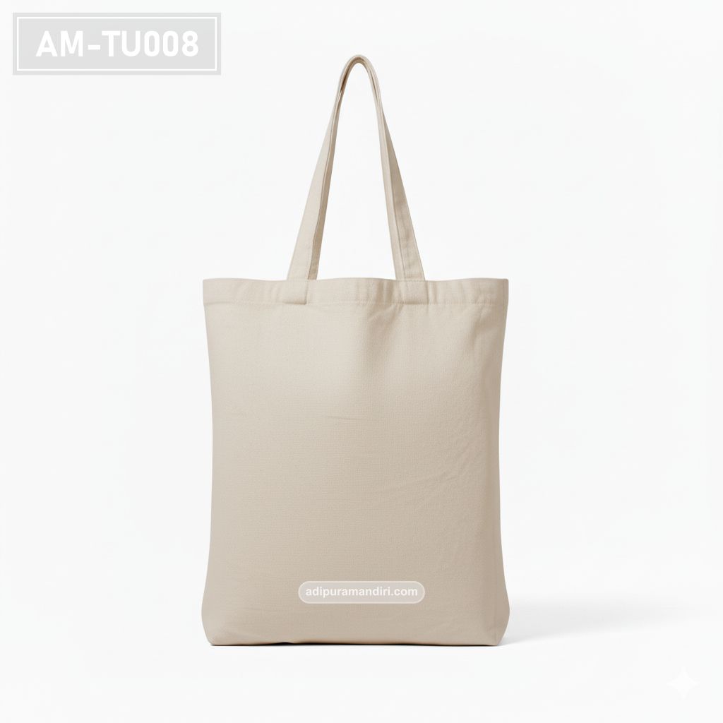 Natural Cream Spunbond School Tote Bag