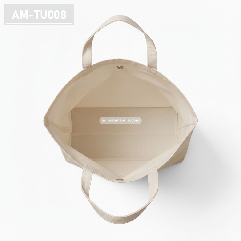 Natural Cream Spunbond School Tote Bag