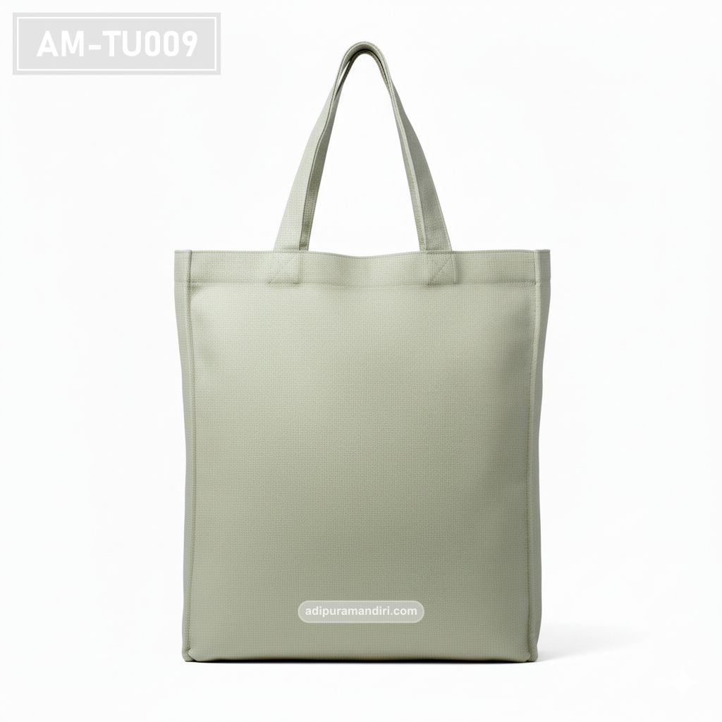 Sage Green Spunbond Tote Bag with Fish Print
