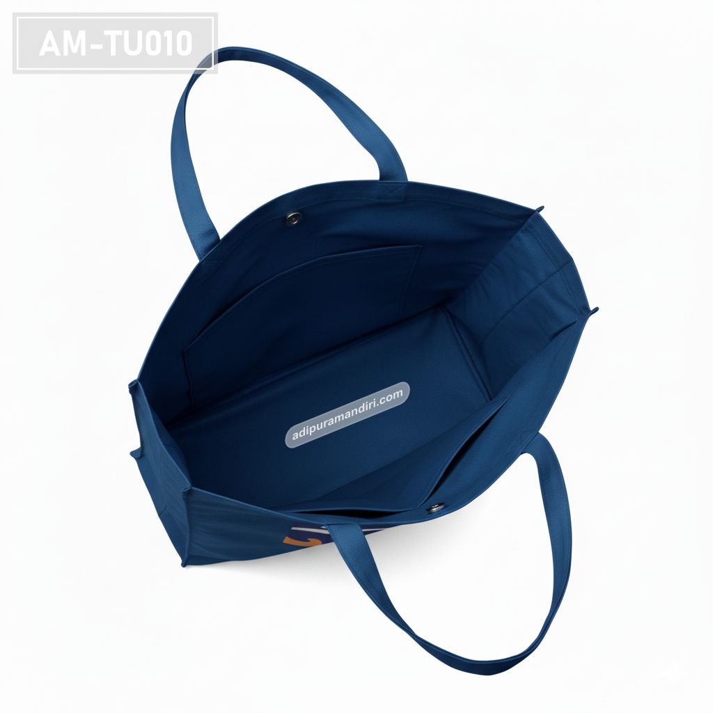 Royal Blue Spunbond Tote Bag with Institutional Print
