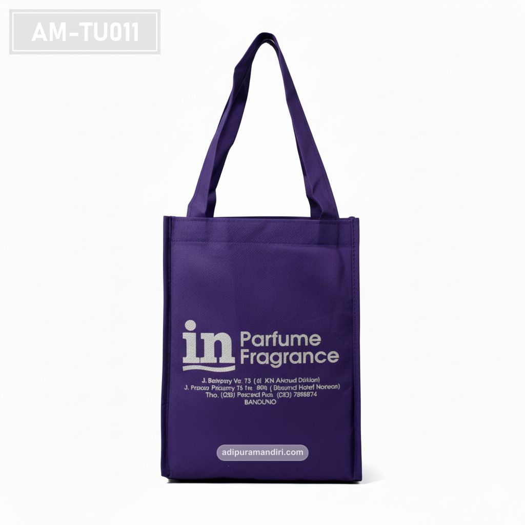 Purple Spunbond Tote Bag for Fragrance Retail