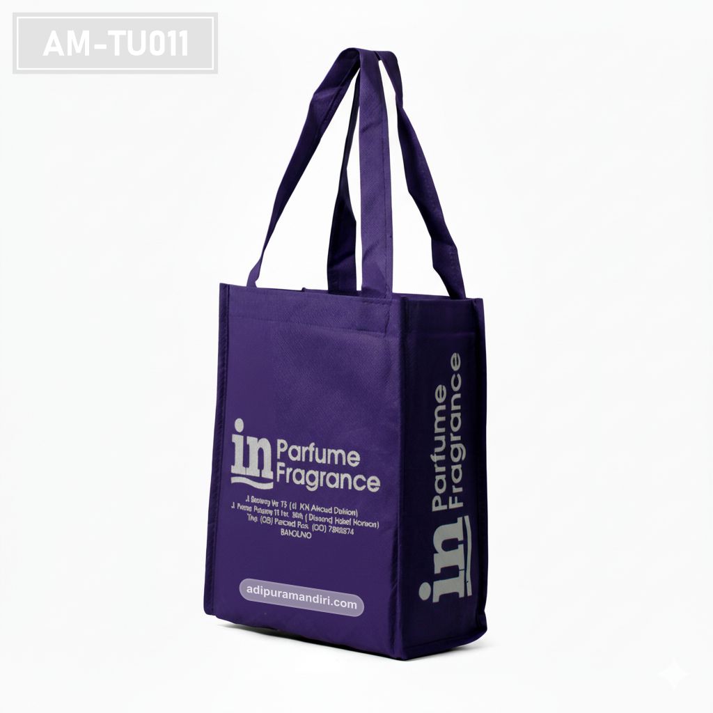 Purple Spunbond Tote Bag for Fragrance Retail