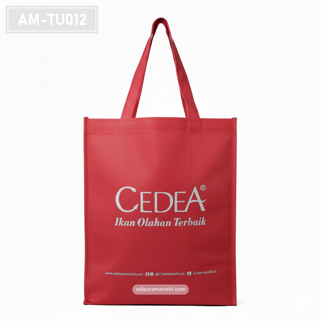 Red Spunbond Tote Bag for FMCG Branding