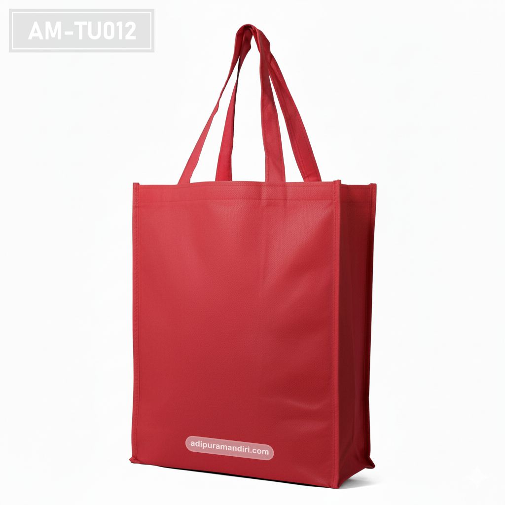 Red Spunbond Tote Bag for FMCG Branding