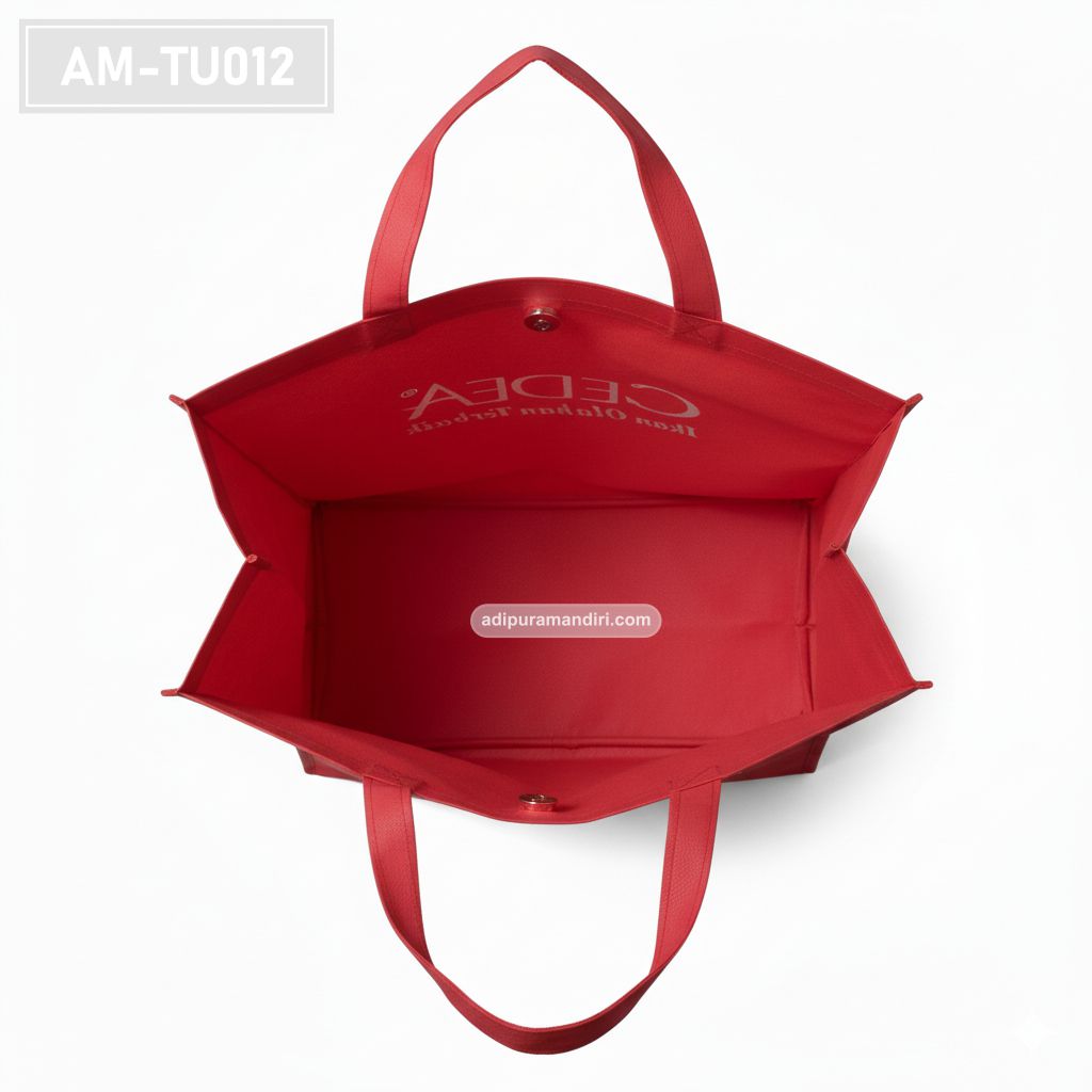Red Spunbond Tote Bag for FMCG Branding