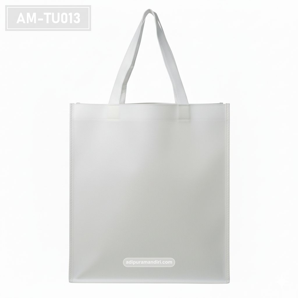 White Spunbond Corporate Tote Bag with Colour Print