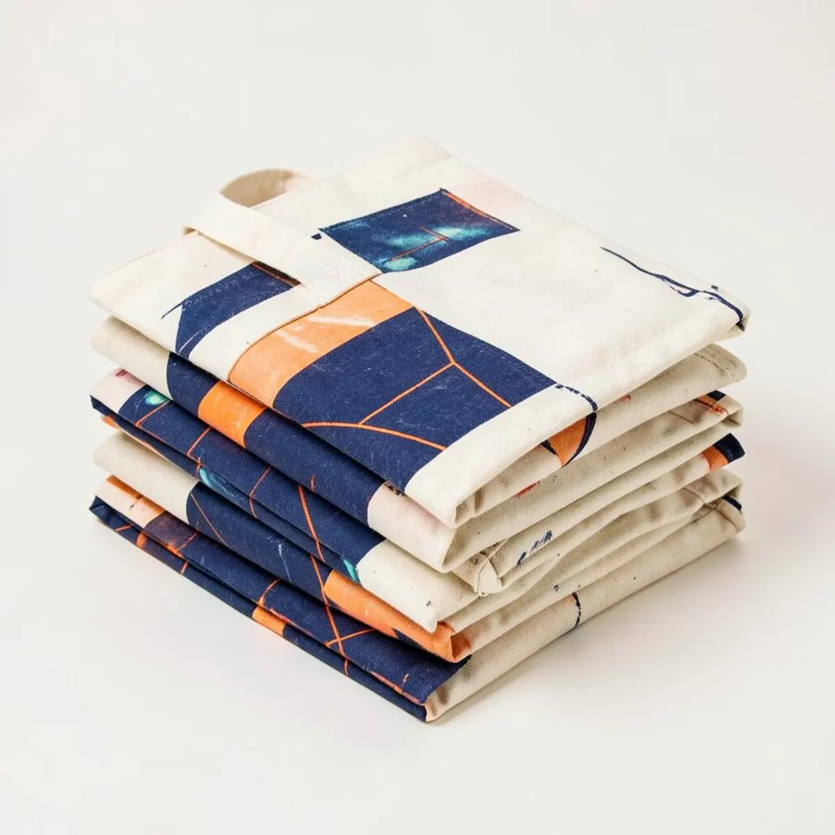 Printed tote bag showing artwork placement on fabric